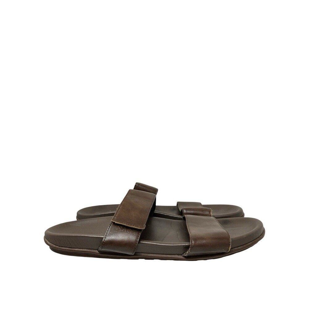 Naot Maldive Sandals Mens 13 Brown Leather Comfort Slides Comfort Strappy Summer - Picture 13 of 14